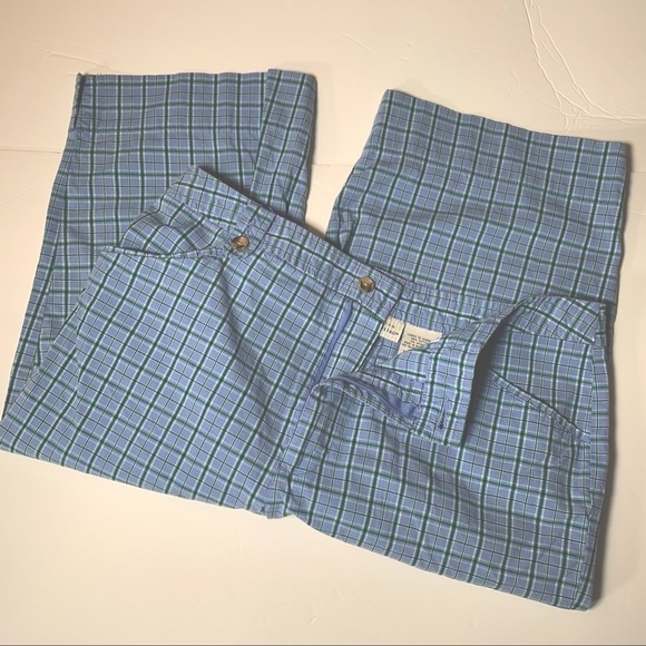 White Stag blue plaid stretch capris pants size 12 - Picture 2 of 10